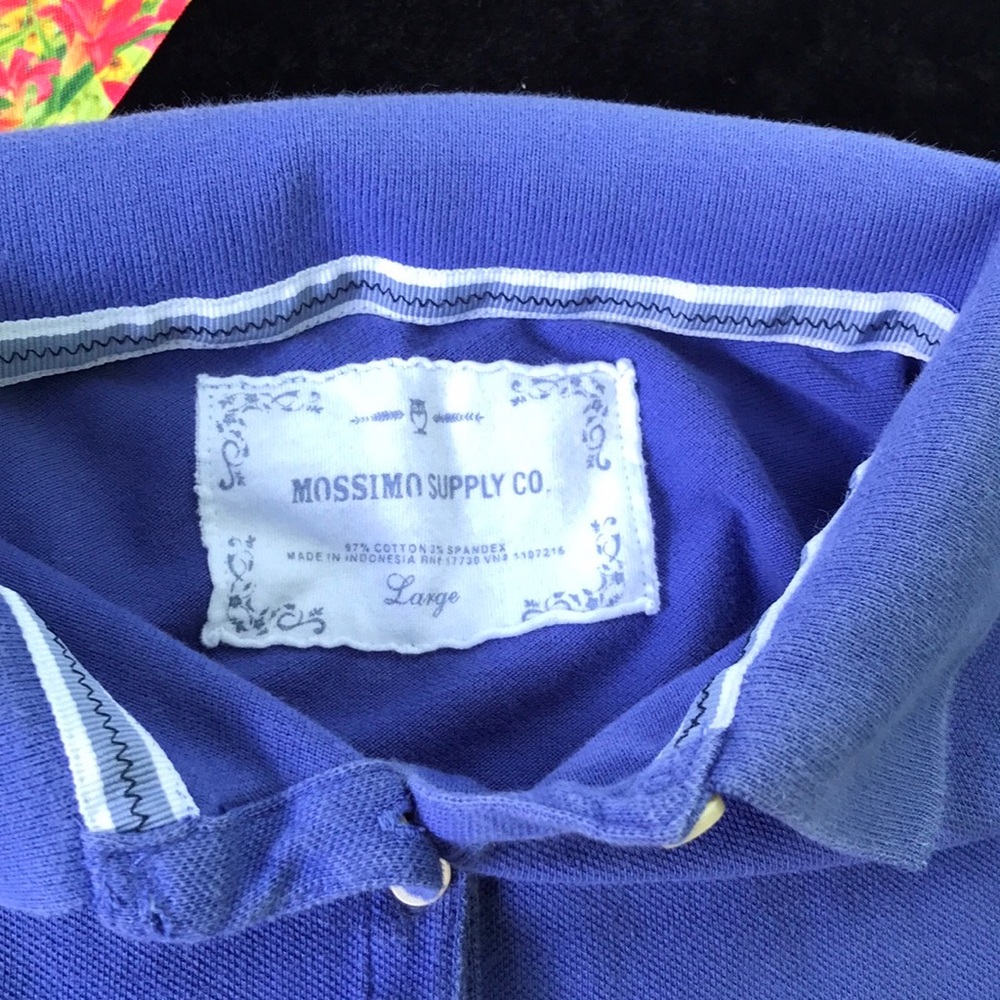 Mossimo Supply Co Purple Short Sleeves Polo Shirt Womens L Large